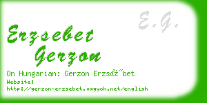 erzsebet gerzon business card